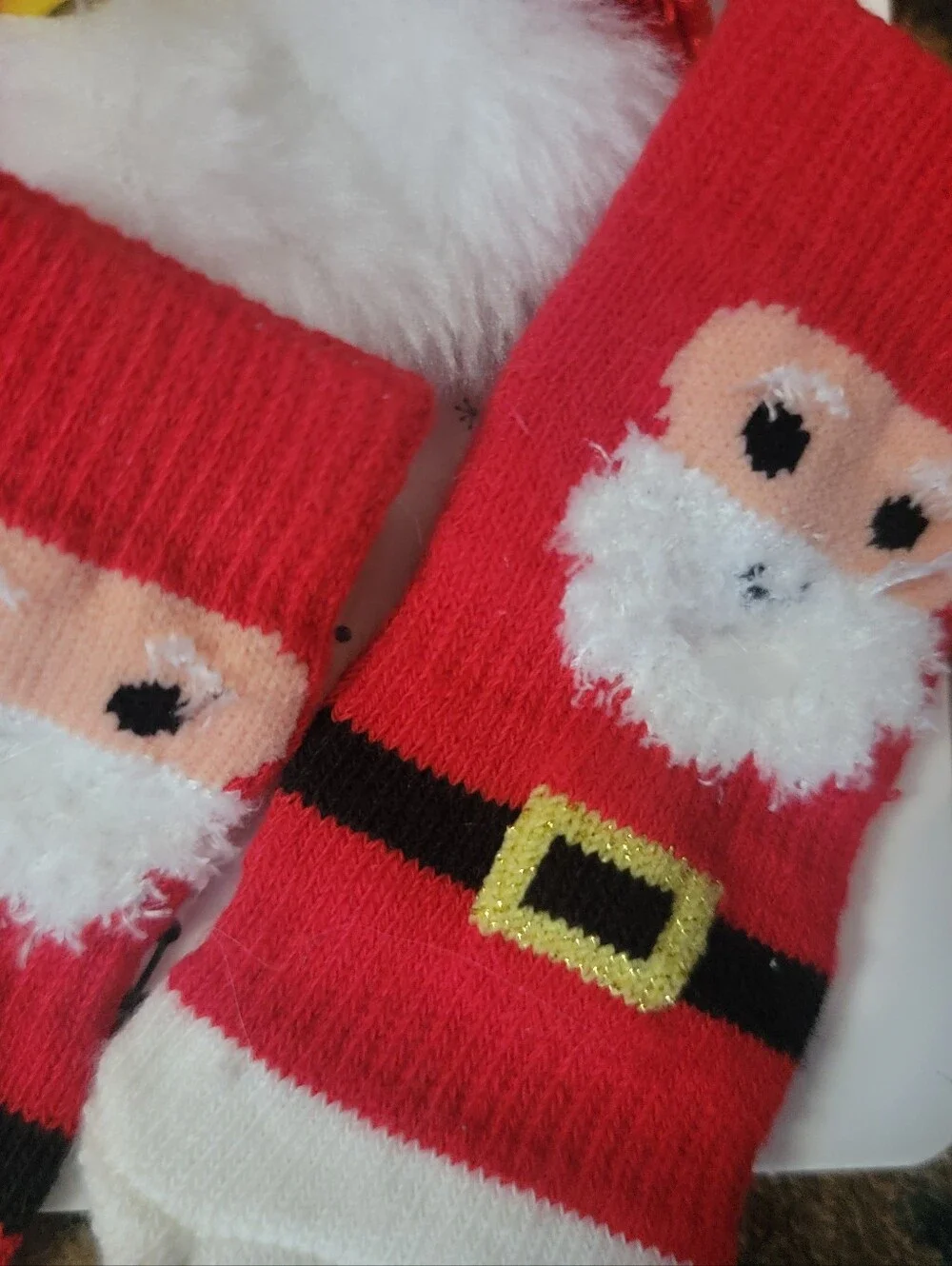 Pets Dog Christmas Santa Socks & Jingle Bell Collar Set Sz Med